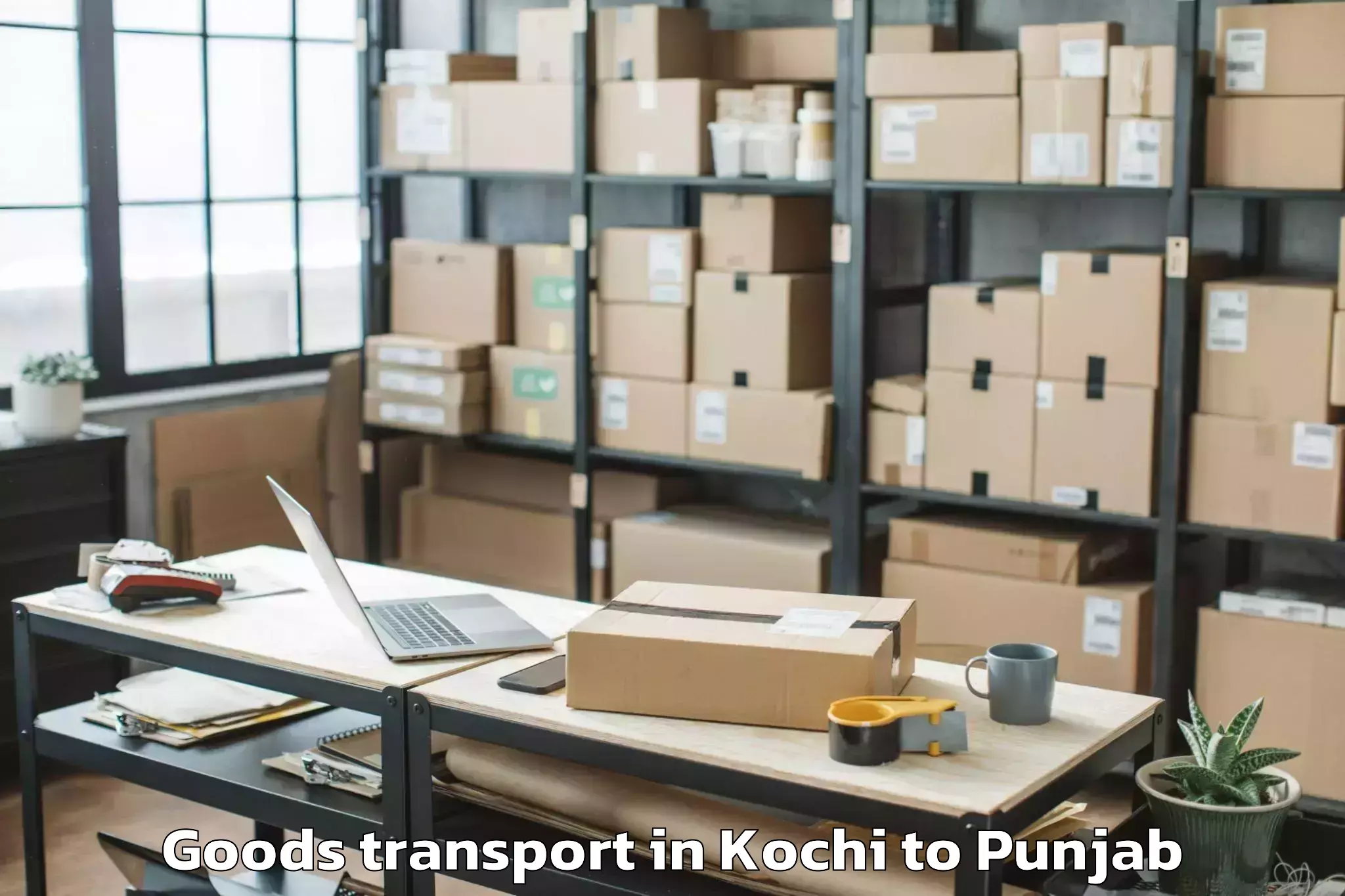 Kochi to Nabha Goods Transport Booking